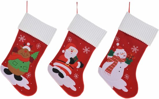 Onvoorziene omstandigheden Dij duidelijkheid Setje van 3x stuks kerstsokken van 46 cm - Haard sokken - Cadeau sokken  voor kerstmis | bol.com