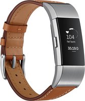 Charge 2 premium leren band - bruin - Geschikt voor Fitbit