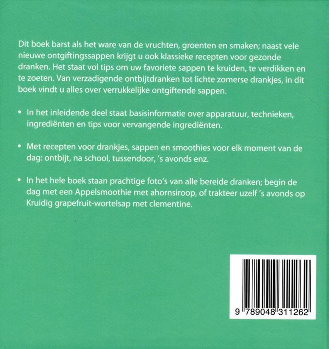 500 groene sappen & smoothies - back cover