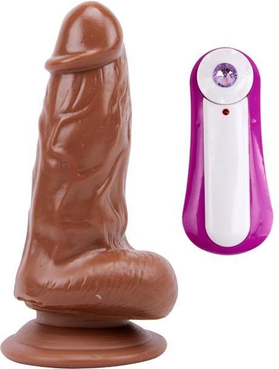 CHISA Dildo Jumbo Jack 6 Vibrating Dildo-brown
