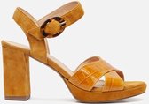 Linea Zeta Sandalen met hak geel - Maat 36