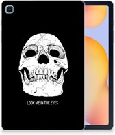 Tablet Hoes Geschikt voor Samsung Galaxy Tab S6 Lite | Tab S6 Lite 2022 Mobiel Case Skull Eyes met transparant zijkanten