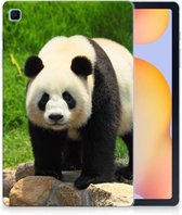 Hoesje Samsung Galaxy Tab S6 Lite | Tab S6 Lite 2022 Tablethoes Kinderen Panda met transparant zijkanten
