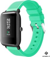Siliconen Smartwatch bandje - Geschikt voor  Xiaomi Amazfit Bip silicone band - aqua - Strap-it Horlogeband / Polsband / Armband