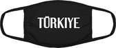 Turkiye mondkapje | Turkije gezichtsmasker | bescherming | bedrukt | logo | Wit mondmasker van katoen, uitwasbaar & herbruikbaar. Geschikt voor OV