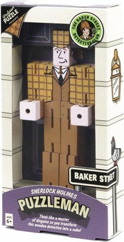 Afbeelding van het spel Professor Puzzle Breinbreker Sherlock Puzzleman Hout Junior Lichtbruin