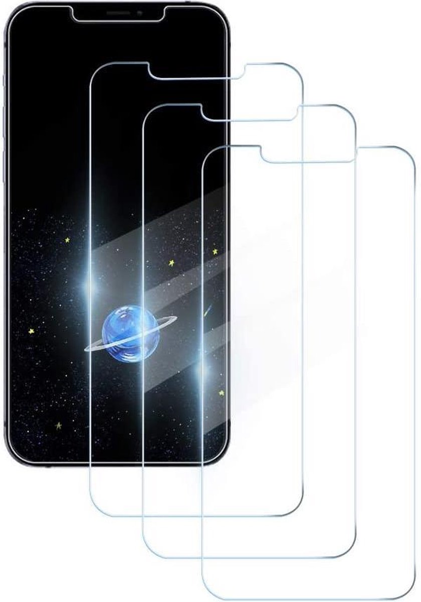 Screenprotector Glas - Tempered Glass Screen Protector - 3x Geschikt voor: Apple iPhone 12