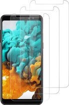 Screenprotector Glas - Tempered Glass Screen Protector Geschikt voor: Samsung Galaxy A8 Plus 2018 - 3x