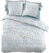 Snoozing Flore - Flanel - Dekbedovertrek - Eenpersoons - 140x200/220 cm - Multi kleur