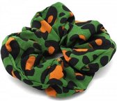 Scrunchie  dierenprint Groen