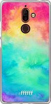 Nokia 7 Plus Hoesje Transparant TPU Case - Rainbow Tie Dye #ffffff