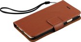 TECHNOSMART Premium leder telefoonhoes, Case, Boek Cover Case met Kaarthouder en Zak, Magnetisch Case met Tribune, Voor Samsung S5 -  Bruin