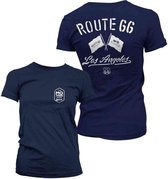 Route 66 Dames Tshirt -2XL- Los Angeles Blauw