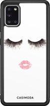 Samsung A31 hoesje - Kiss wink | Samsung Galaxy A31 case | Hardcase backcover zwart