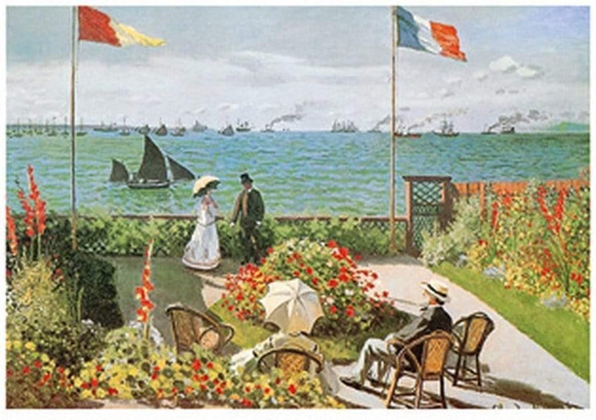 PGM Kunstdruk Claude Monet - Terazza sul mare a Saint-Adresse 50x40cm Divers