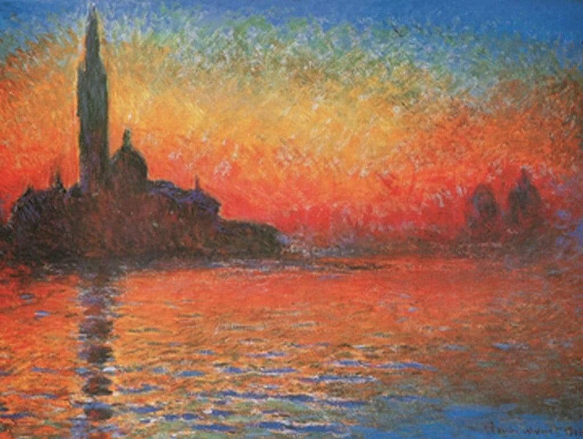 PGM Kunstdruk Claude Monet - Crepuscolo 80x60cm Divers