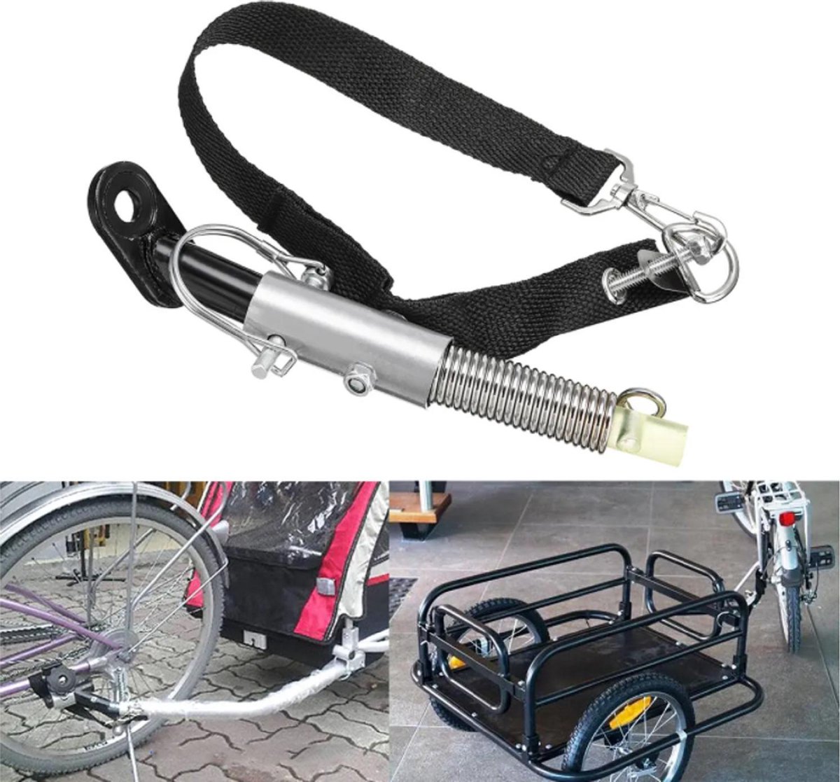 Attelage De Remorque Pour Vélo Et Vélo Électrique - Alliage Aluminium, Installation Facile, Compatible Avec La Plupart Des Remorques - 7,7x2,9x4 Cm