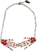 Ripper Merchandise LTD - KF - Bloederige skelethanden halsketting - Accessoires > Sieraden