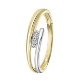 Lucardi Ringen  - 14 Karaat bicolor ring met diamant