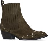 Sacha - Dames - Khaki cowboylaarsjes met details - Maat 37