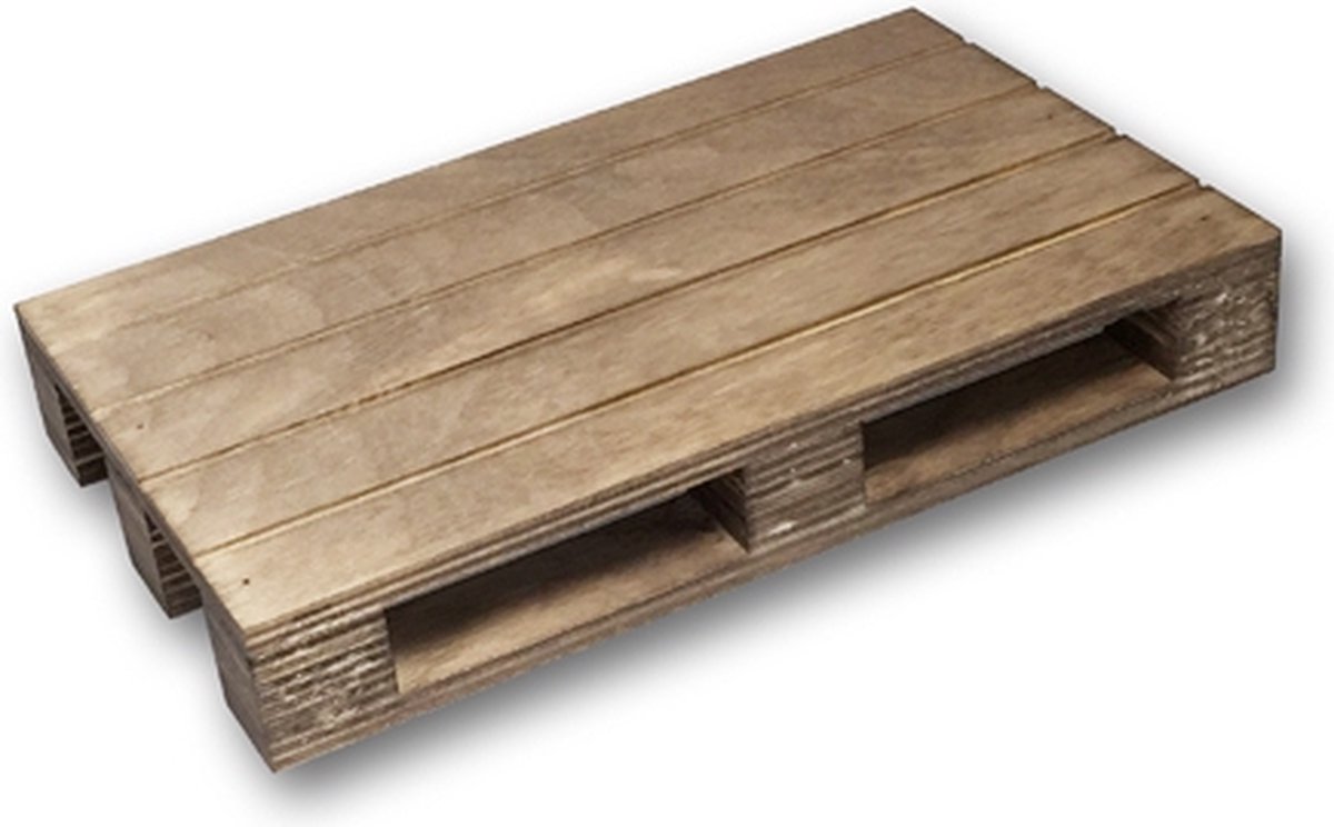 Pallet Donkere Presenteerplank 20x12x3cm