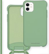 iMoshion Hoesje Geschikt voor iPhone 11 Hoesje Met Koord - iMoshion Color Backcover met afneembaar koord - Groen