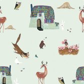 KEK Amsterdam Wallpaper Forest Animals| groen