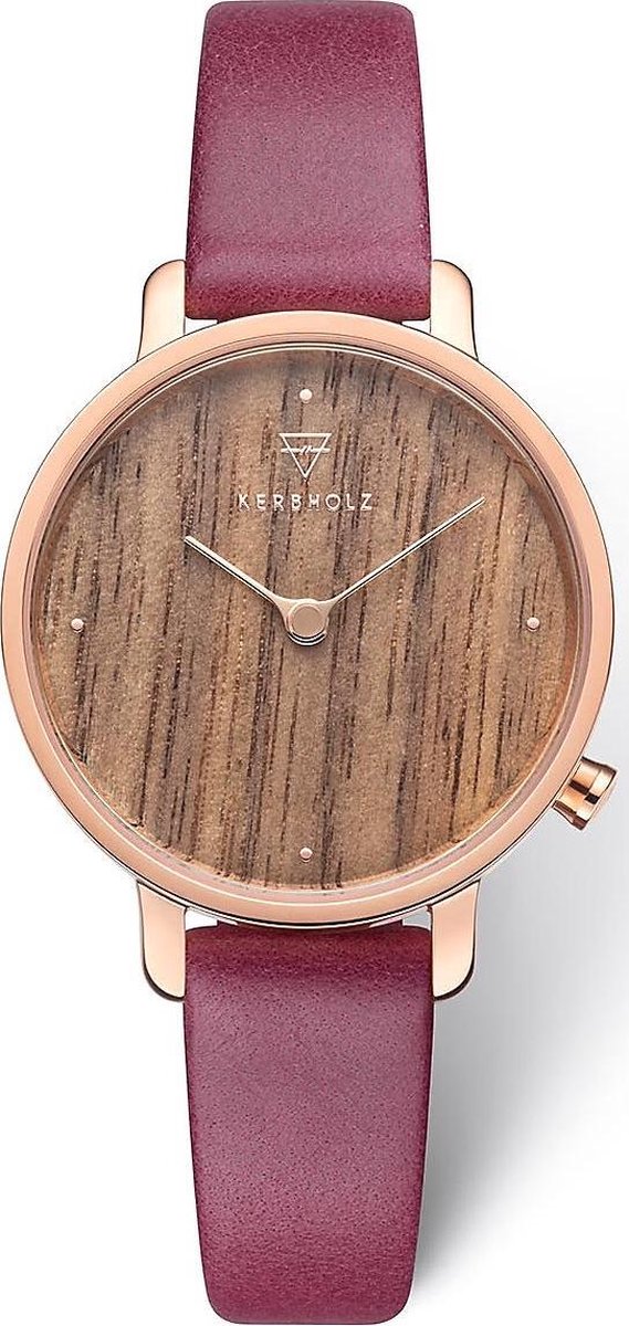 KERBHOLZ Emma Walnut Berry Horloge - 30 mm