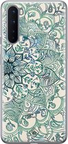 OnePlus Nord hoesje siliconen - Mandala blauw | OnePlus Nord case | blauw | TPU backcover transparant