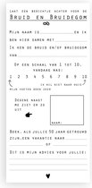 Bruiloft kaarten - 50 stuks - invulkaarten - Gastenboek - Huwelijk - Prints Charming