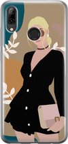 Huawei P Smart 2019 hoesje - Abstract girl - Soft Case Telefoonhoesje - Print / Illustratie - Multi