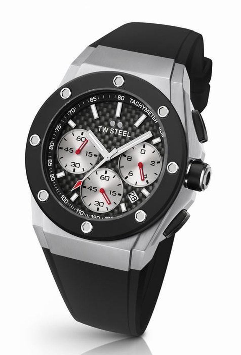 TW Steel CEO Tech CE4019- Horloge - David Coulthard - 44 mm - Zwart