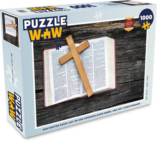 Ja herberg geweer Puzzel 1000 stukjes volwassenen Christendom 1000 stukjes - Een houten kruis  ligt op... | bol.com