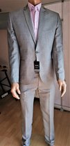 costume d'homme d'affaires | costume / costume deux pièces pour hommes | veste + pantalon | coupe slim | gris | taille 50-52 XL