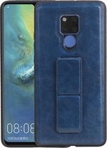 Grip Stand Hardcase Backcover - Telefoonhoesje - Achterkant Hoesje - Geschikt voor Huawei Mate 20 X - Blauw