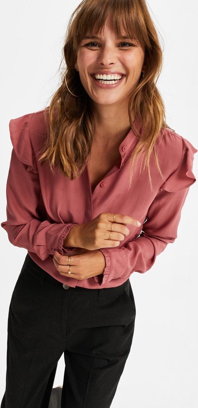 WE Fashion Dames blouse met ruffledetail | bol.com