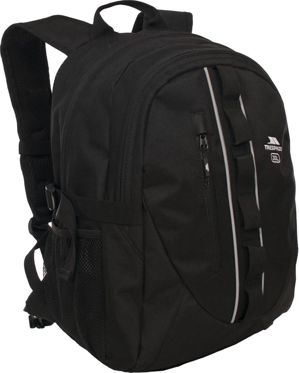 Trespass Deptron Day Backpack/Rucksack (30 Litres) (Black)