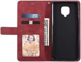 Xiaomi Redmi Note 9S / Note 9 Pro Hoesje Geometrie Portemonnee Rood