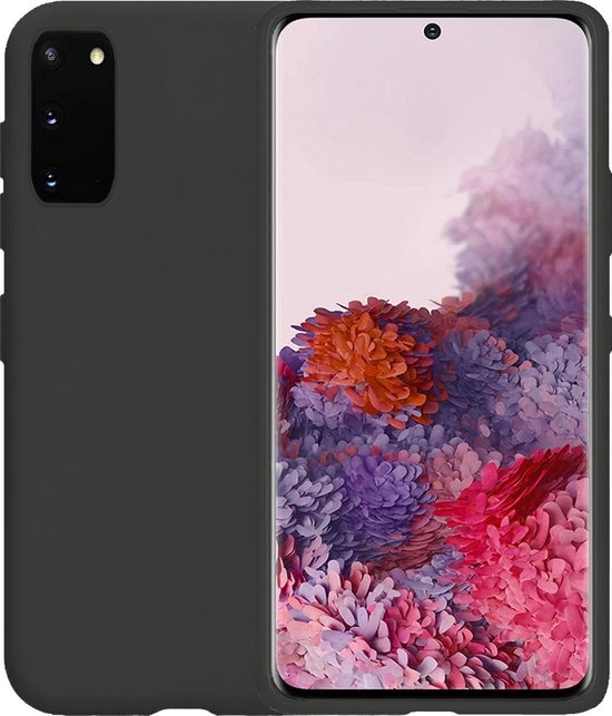 Hoesje Geschikt voor Samsung S20 Hoesje Siliconen Case - Hoes Geschikt voor Samsung Galaxy S20 Hoes Siliconen - Zwart