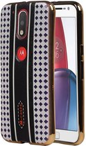 Wicked Narwal | M-Cases Ruit Design backcover hoes voor Motorola Moto G4 Paars
