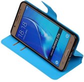 Wicked Narwal | Cross Pattern TPU bookstyle / book case/ wallet case voor Samsung Galaxy J7 (2016) Blauw