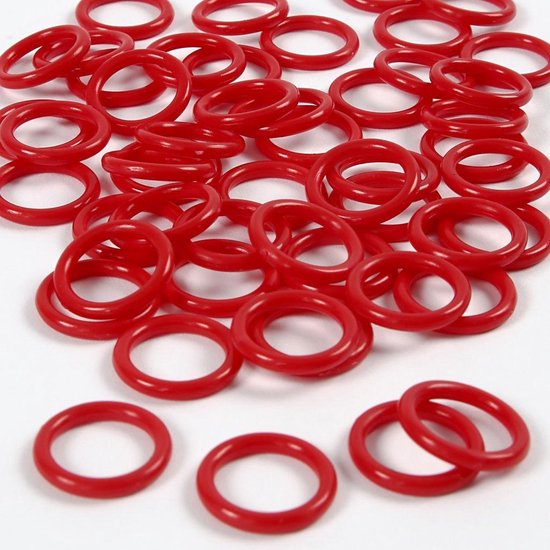 Creotime Plastic Ring Rood 50 Stuks | bol.com