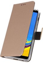 Wicked Narwal | Wallet Cases Hoesje voor Samsung Galaxy A7 (2018) Goud