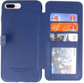 Wicked Narwal | Back Cover Book Design Hoesje voor iPhone 8 Plus Blauw