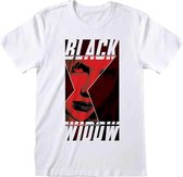 Marvel Black Widow Heren Tshirt -S- Box Image Wit