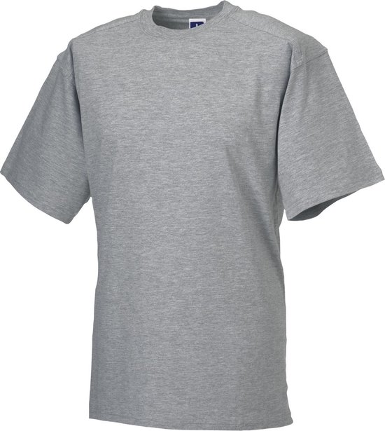 Russell Europa Heren Werkkleding Korte Mouwen Katoenen T-Shirt (Licht Oxford)