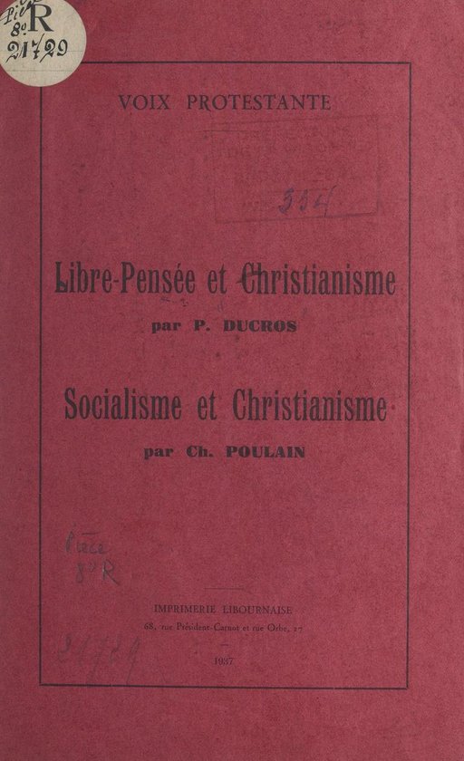 Libre-pensée et christianisme - cover