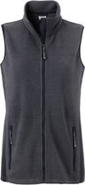 James and Nicholson Ladies / Ladies Workwear Fleece Bodywarmer ( Grijs carbone / Zwart)