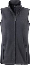 James and Nicholson Dames/dames Workwear Fleece Bodywarmer (Koolstof Grijs/Zwart)