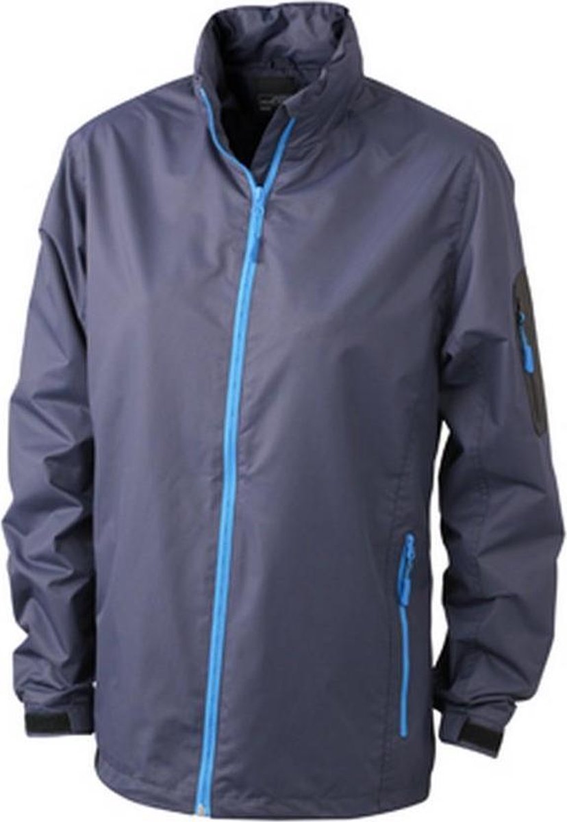 James and Nicholson Vrouwen/dames Windbreker Marine/Aqua Blauw